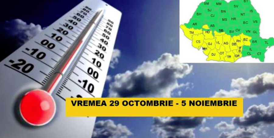 Prognoza meteo: Ce fenomene se anunţă în saptamana 29 octombrie – 5 noiembrie