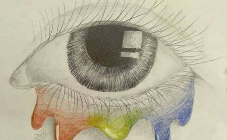 Cine este fetita de 12 ani care a desenat ochiul plangand in culorile tricolorului: „Asa am simtit eu Centenarul“