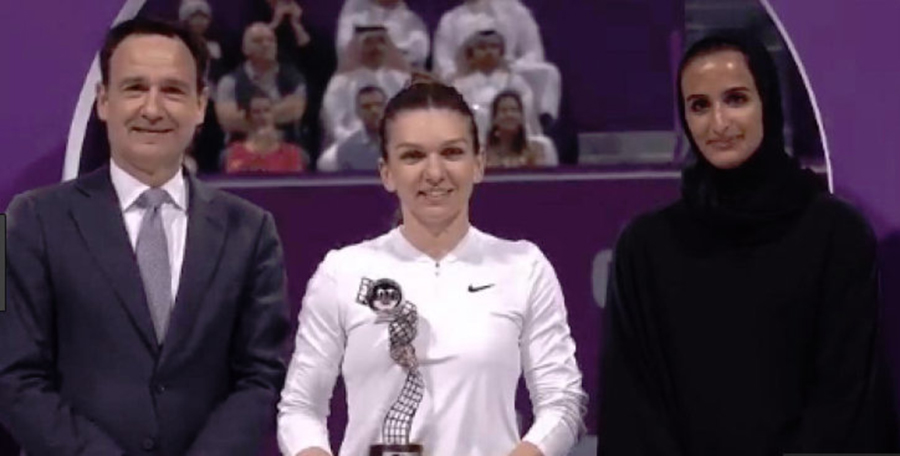 Simona Halep, gest de mare campioana dupa infrangerea din finala cu Mertens