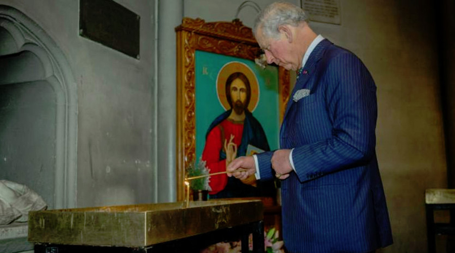 Prinţul Charles a participat la sujbă într-o biserică ortodoxă din Londra, alături de 200 de români