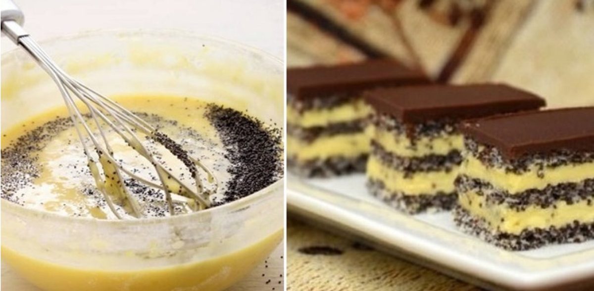 Cum faci delicioasa Prăjitură cu mac, vanilie și ciocolată