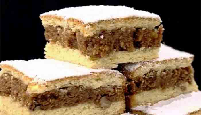 Prăjitură delicioasa cu foi fragede și cremă de nuci